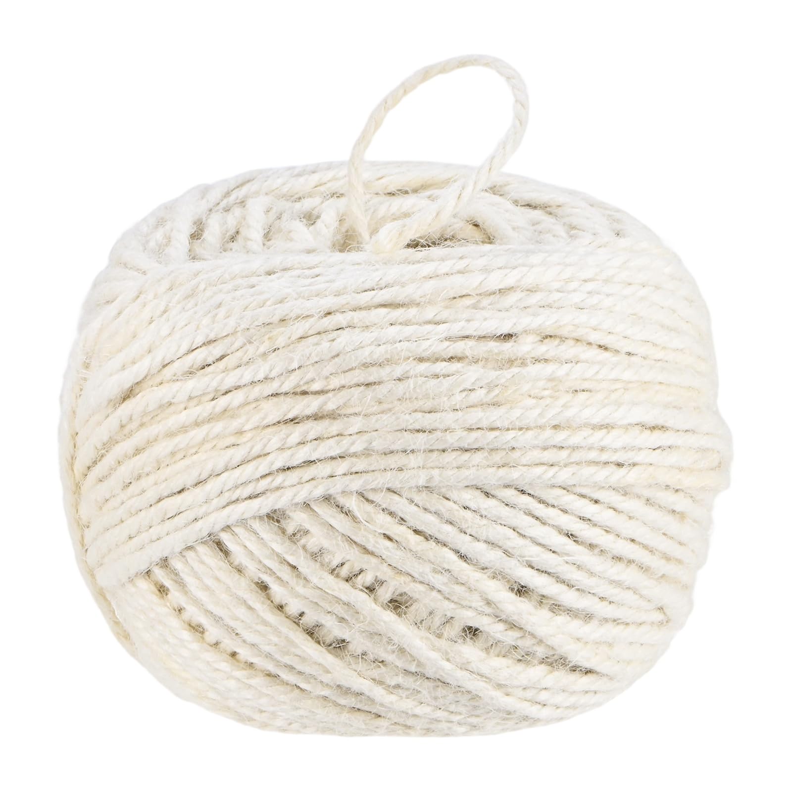M METERXITY 1-Pack Natural Jute Twine String, 3mm x 328ft/100m Long Garden Twine Balls for Crafts/Gift Wrapping/Gardening Plants, Durable Plant Ties Thick Rope [White]