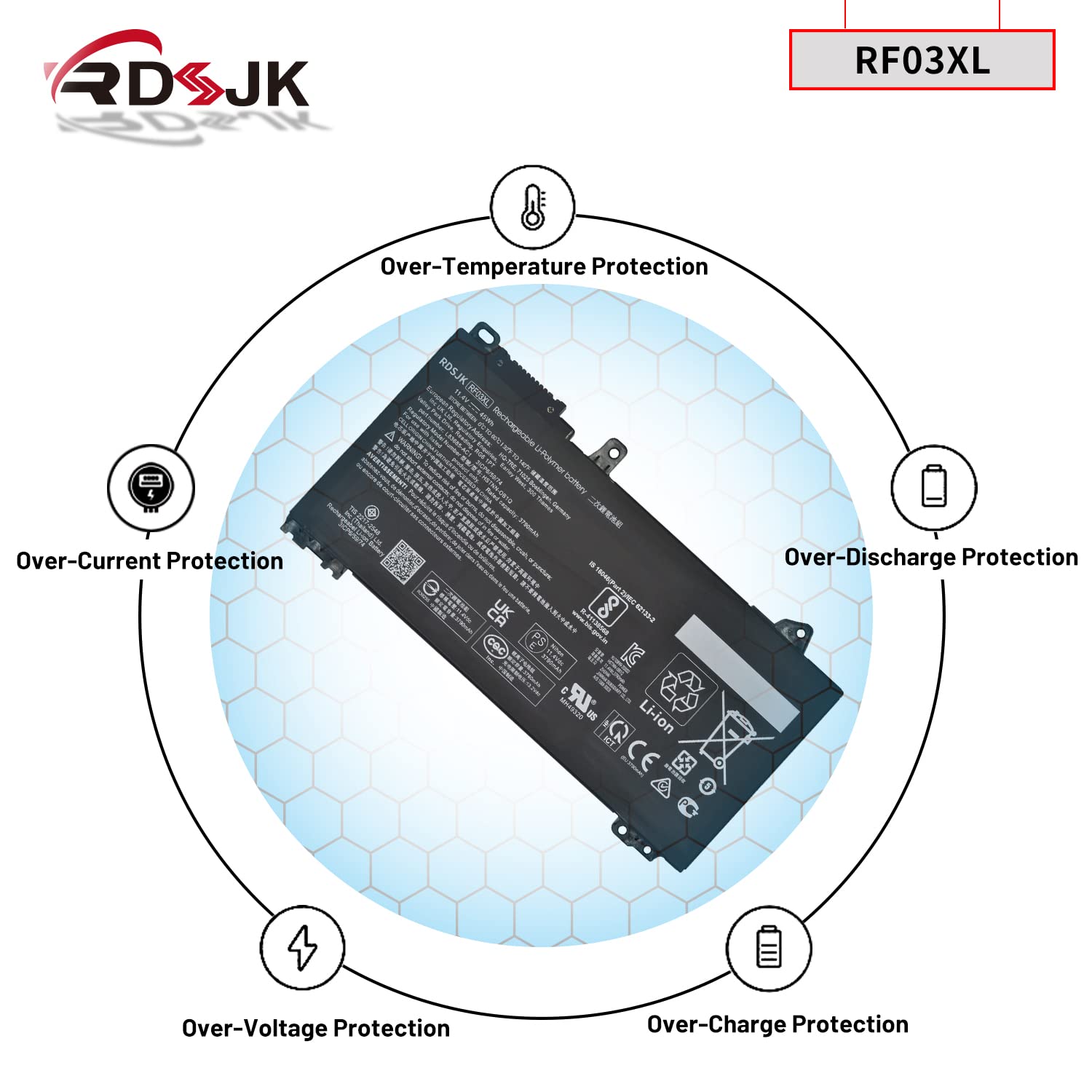 Amazon.com: RDSJ RF03XL Laptop Battery for HP ProBook 430 440 445