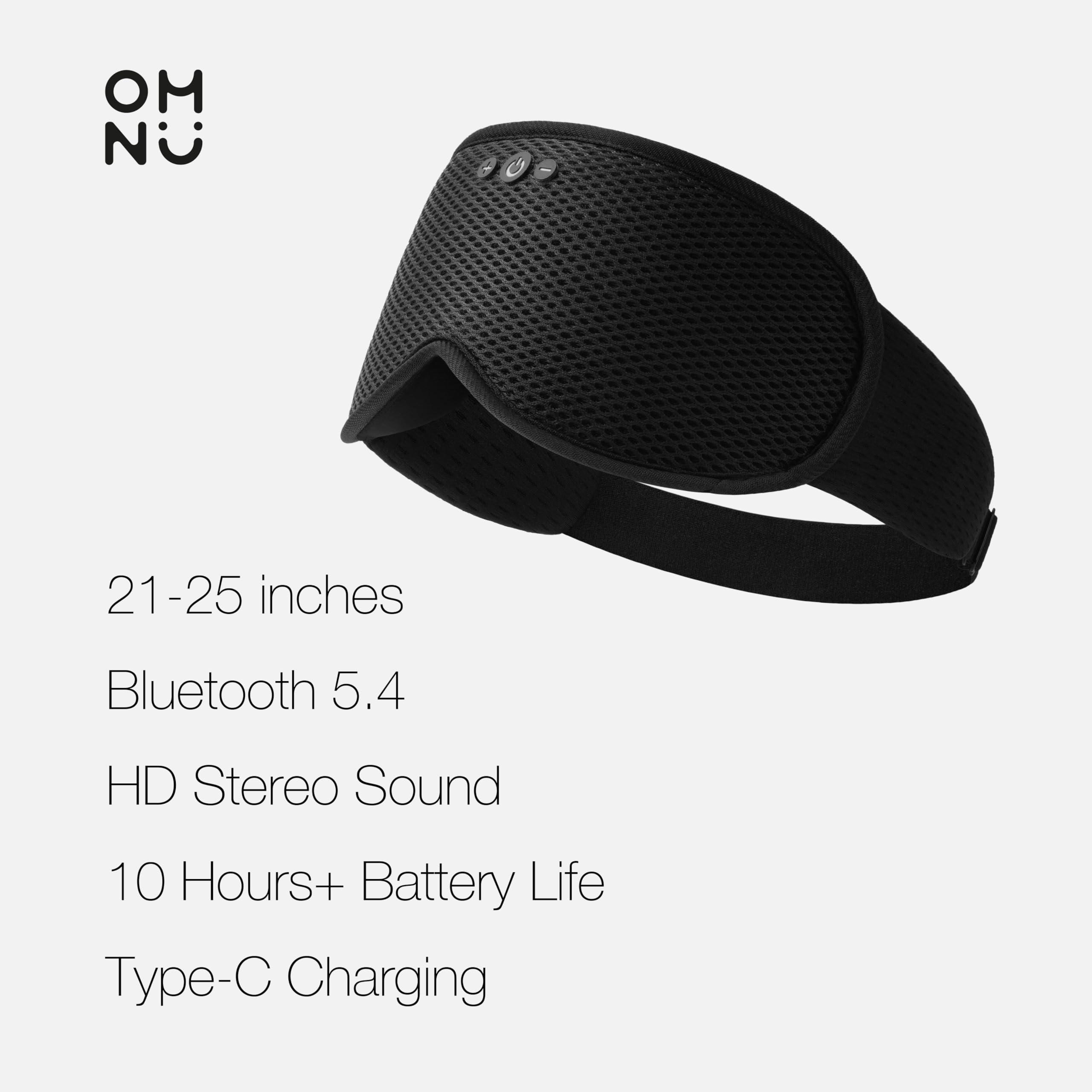 Auriculares para dormir, máscara para dormir con auriculares Bluetooth, tela ventilada, ajuste ajustable, 100% opaco, contorno 3D, almohadillas para dormir de lado
