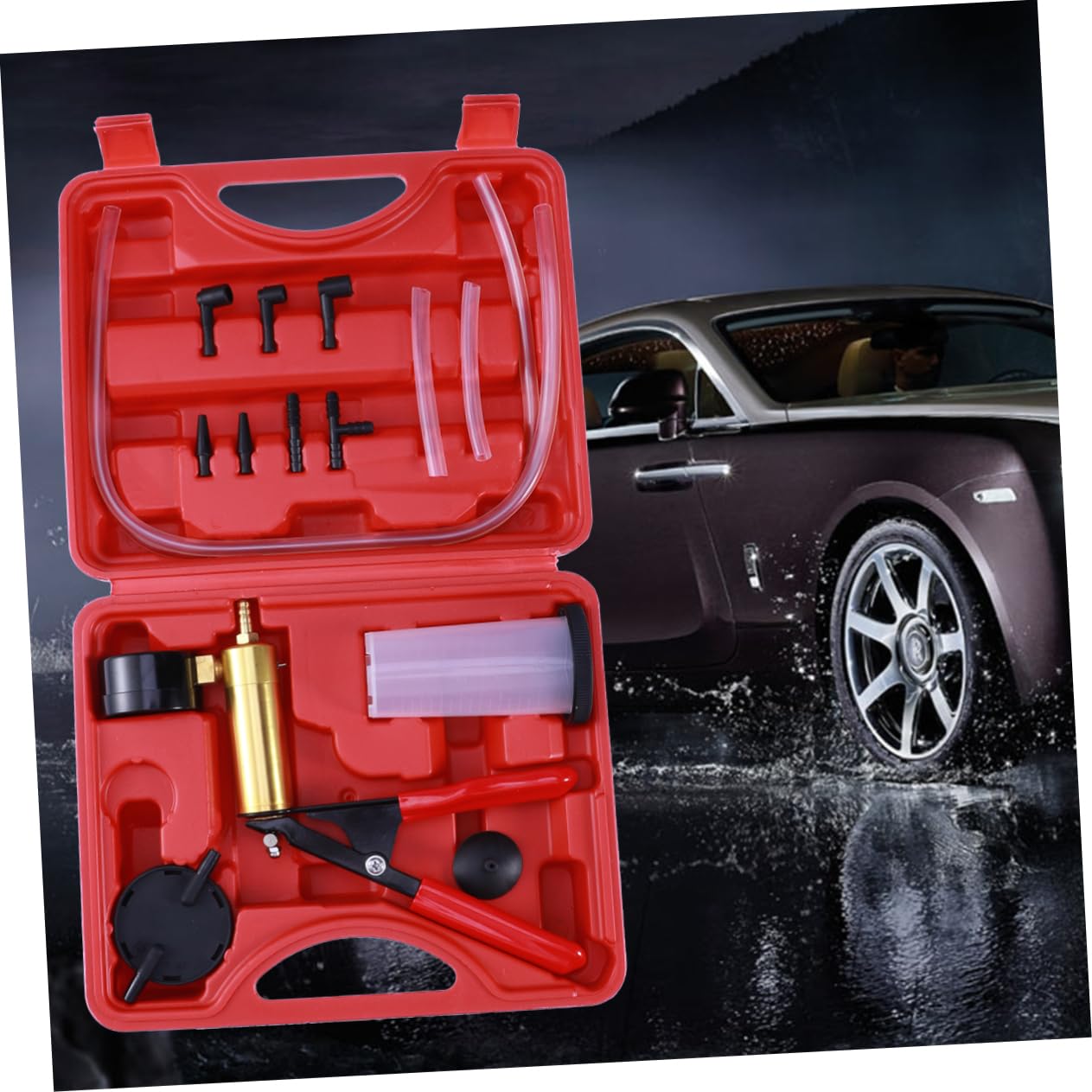 SHERCHPRY 2piezas Bomba De Vacío Manual para Vehículos Kit De Purgador Profesional para Pruebas De Presión y Sangrado De Frenos Herramientas De Reparación Automotriz