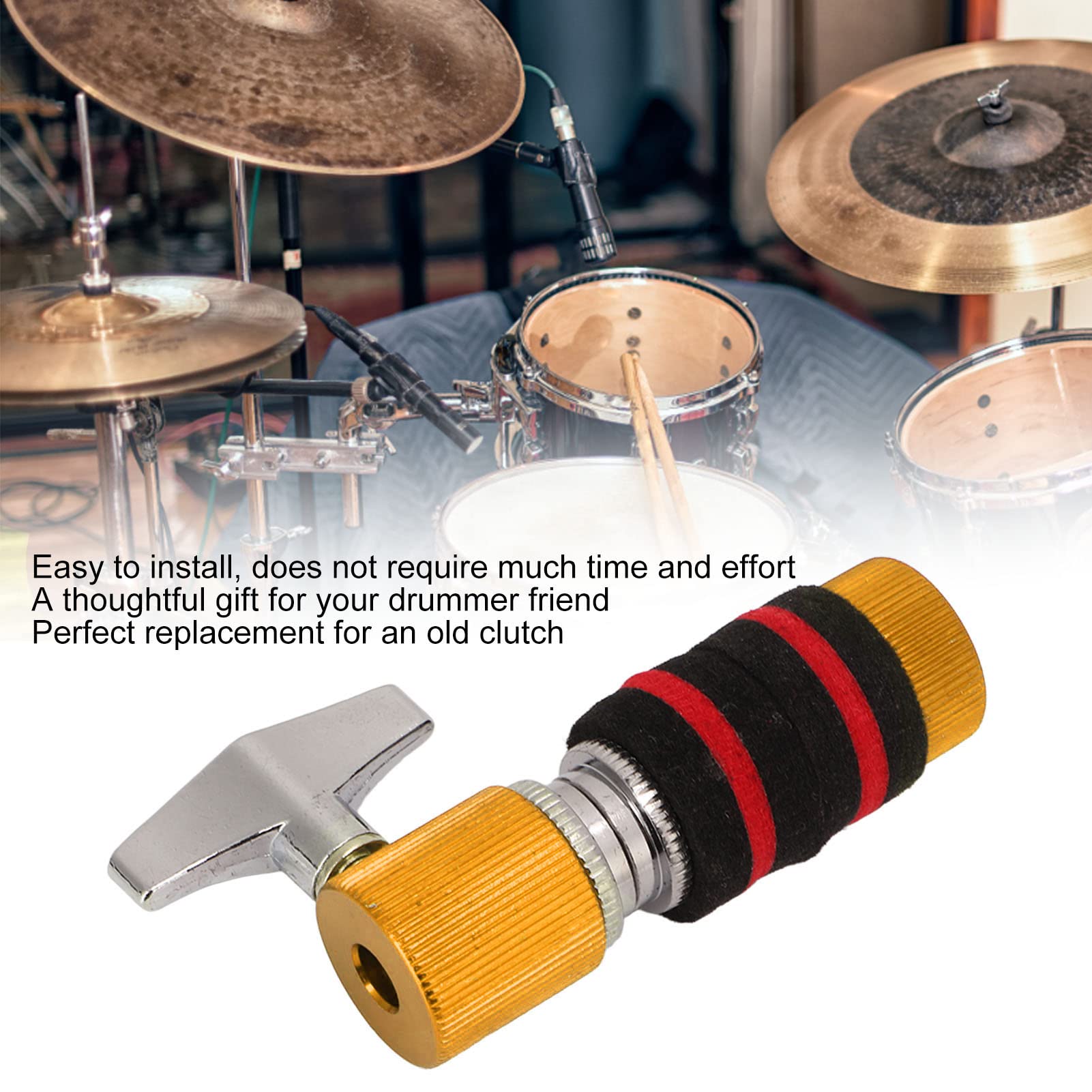 QANYEGN Jazz Drum Clutches, Hi Hat Clutches, Metal Hi Hat Cymbal Clutches for Jazz Drums (Metal 2)