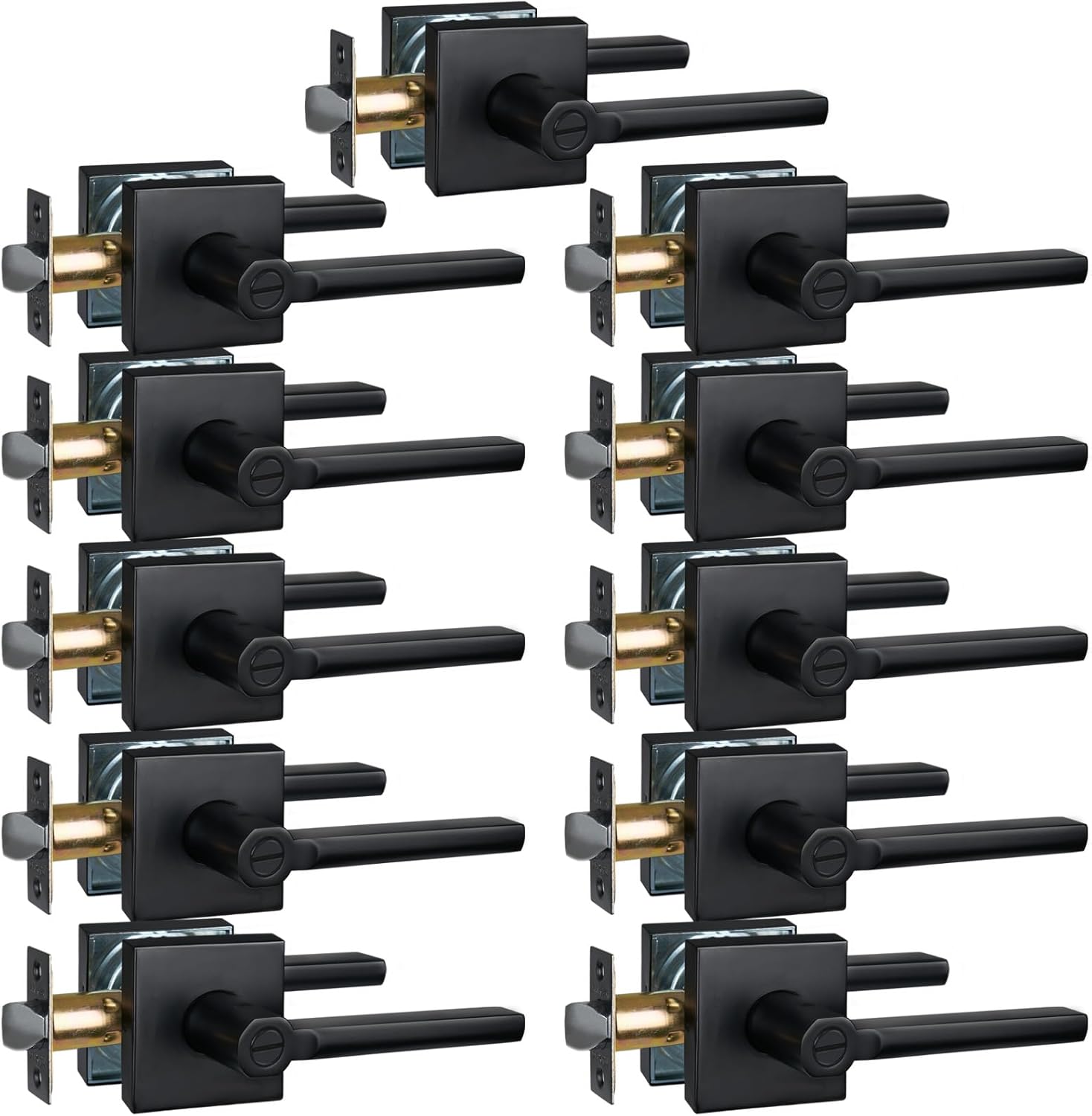 11pcs Privacy Door Levers for Bedroom & Bathroom