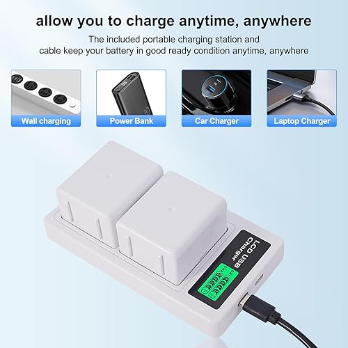 Miniatura 4 de Paquete de 2 cargadores duales de batería A-4A y pantalla LCD, para Arlo A-4, Arlo Pro 5 / 5S, Pro 4, Pro 3, Ultra, Ultra Plus, Ultra2, Ultra4K UHD,