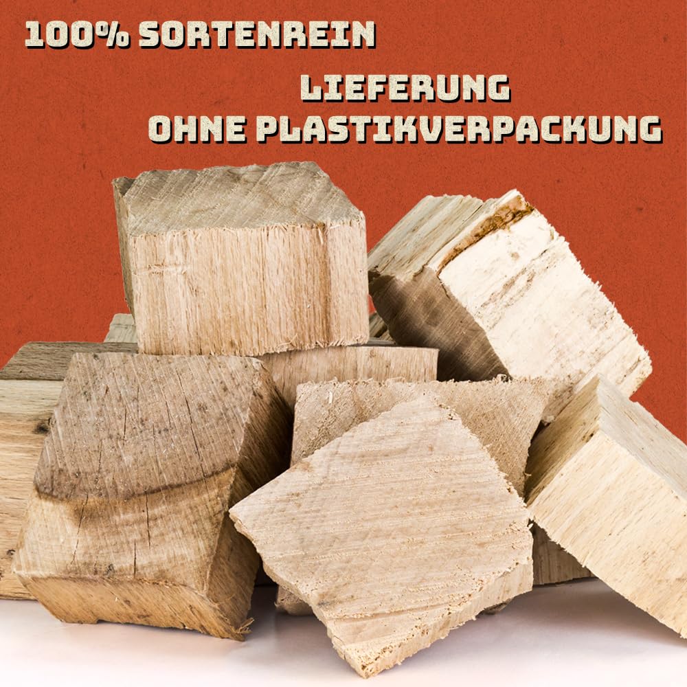 Kingpower Morceaux à Fumer hêtre 2-4 kg XXXL Bois Fumage Grill Fumé Blocs de Fumage Smoking Chunks, Quantité:4 kg