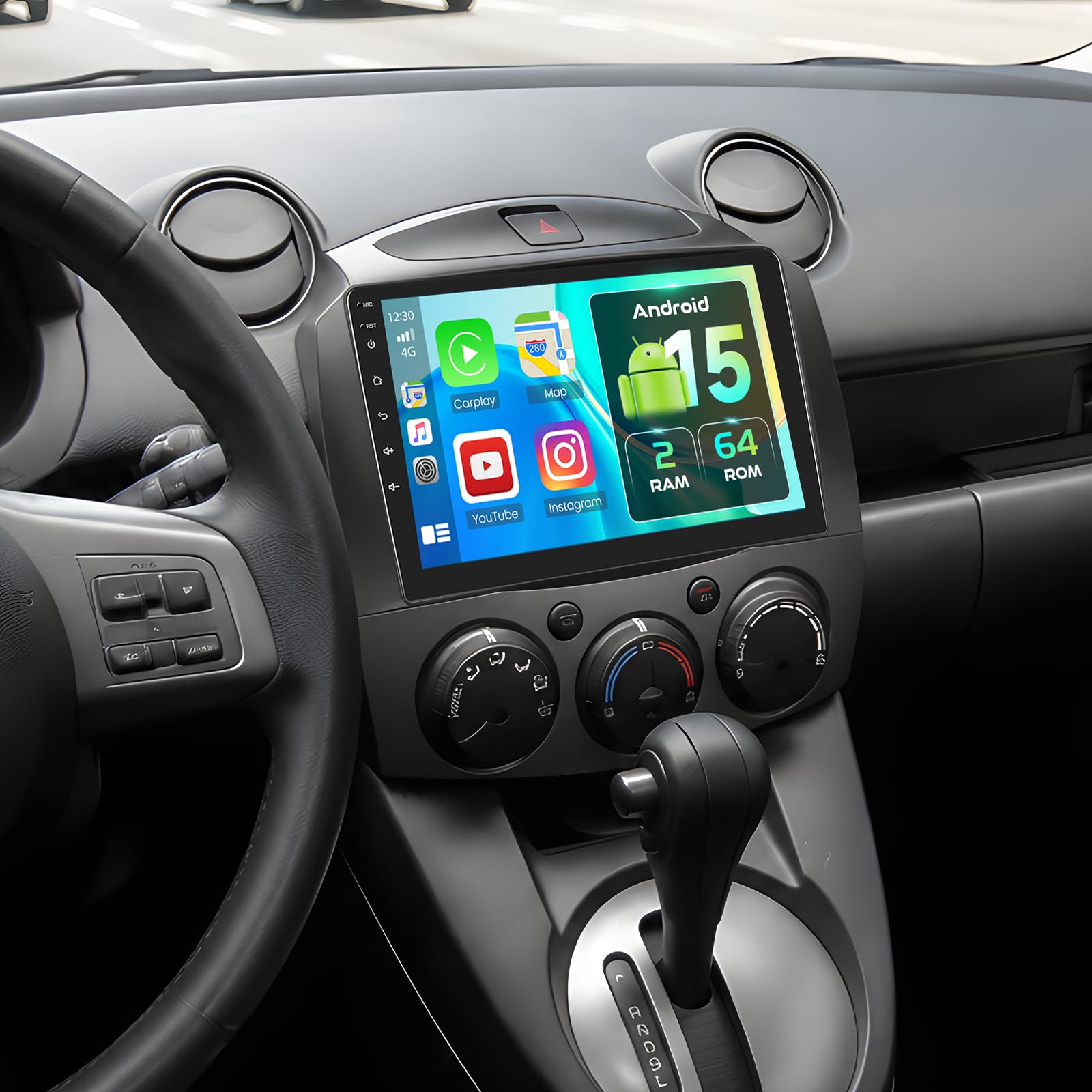 Amazon.com: 5Ghz WiFi 2G+64G Android 15 Car Radio for Mazda 2 2007