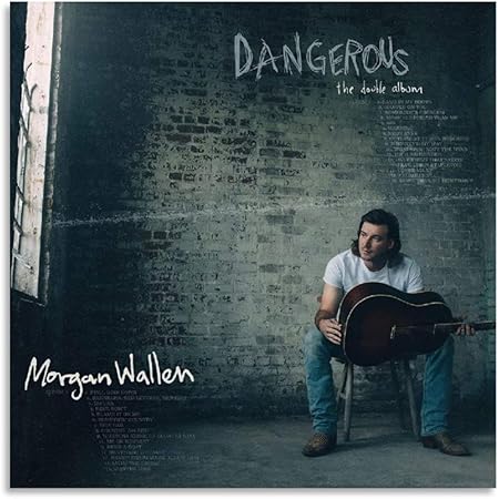 picture Morgan Wallen Album Cover Poster dangerous the double album morgan wallen album canvas art poster and wall art picture print modern family bedroom decor posters 12x12inch 30x30cm