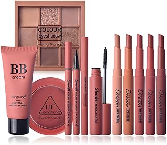 All in One Makeup Kit, 11-Piece Women Complete Makeup Kit, a Must-Have Gift Set for Beginners or Professional Makeup Sets Beginners. (9091E-A)