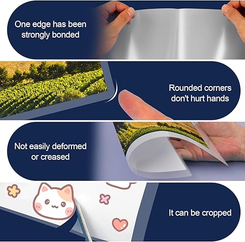 Miniatura 5 de 33 hojas laminadoras de 9 x 11.5 pulgadas, bolsas de laminación térmica, hojas laminadas de papel de plástico de 3 mil, hojas laminadoras