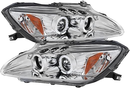 Carpartsinnovate Fits 04-09 Honda S2000 S2K AP2 Clear LED Halo Projector Headlights Head Lamps