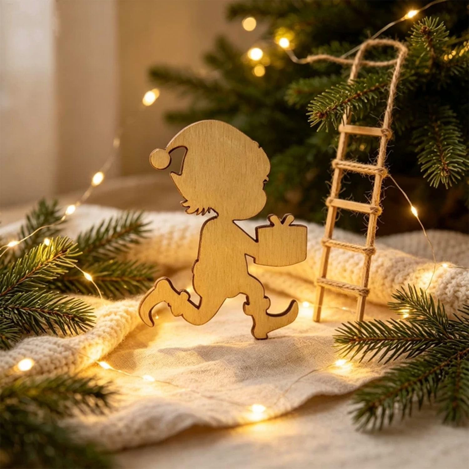 4 Piezas Plantilla De Gnomo Navidad, Ideal Para Navidad
