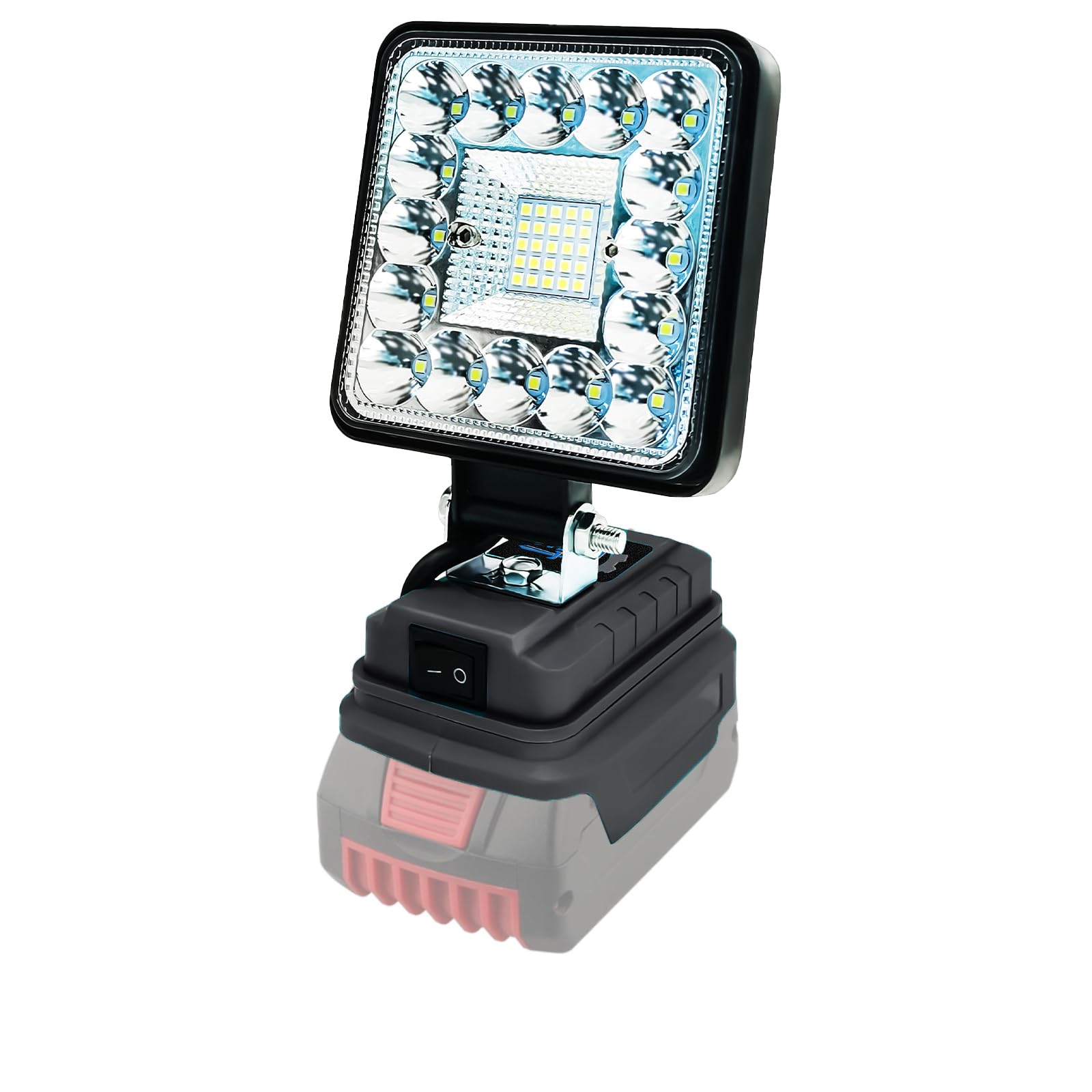 Akku Lampe für Bosch GBA 18V (Kein Akku), 48W 4800LM Kabellose Led Arbeitsleuchte,Tragbare LED Strahler Flutlichter Baustellen Lampe für Autoreparatur, Heimbeleuchtung, Camping