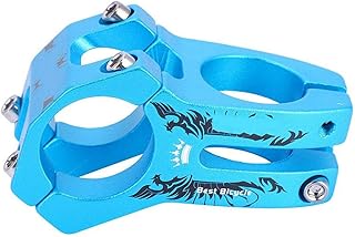 Vástago de Manillar para Bicicleta de Aleación de Aluminio, 31,8 mm, Compatible con MTB, BMX, Bicicleta de Carretera, Azul