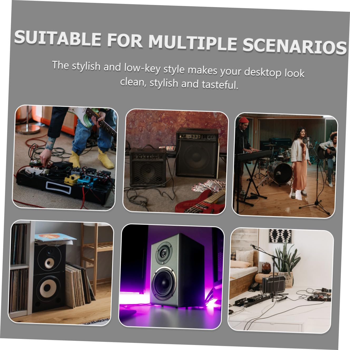 NUOBESTY 4 Pezzi Piedini a Molla per Altoparlanti Smart Speaker Antishock in Lega di Alluminio e Gomma, Stabilità Garantita per Uso Domestico e Ktv