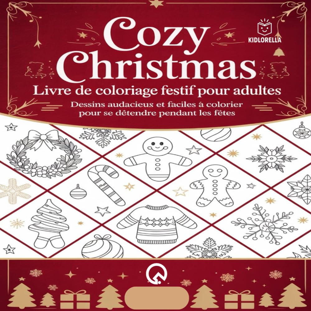Cozy Christmas – Livre De Coloriage Festif Pour Adultes: Livre de Relaxation pour Adultes Dessins Audacieux et Faciles à Colorier pour se Détendre ... de Noël grand format Pour robotique