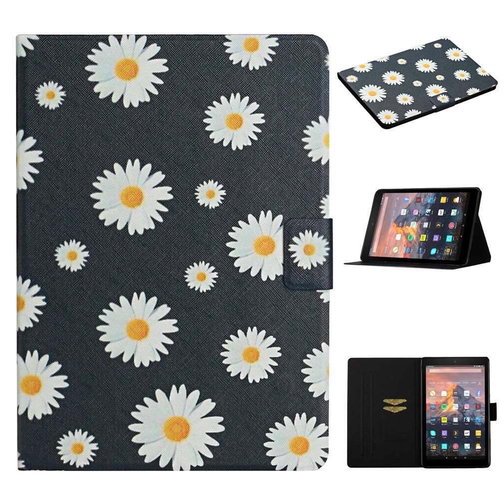 Case For Amazon Fire HD 7 2019/2017/2015, Classic PU Leather Folio Kickstand Magnetic Closure Slim Fit Cover For Amazon Fire HD 7 2019/2017/2015 With