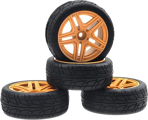 Miniatura 2 de OD2.75 pulgadas, llantas de cubo hexagonal de 0.479 pulgadas, llantas de nailon y goma compatibles con HSP Tamiya HPI, Kyosho Traxxas WLtoys 110 112