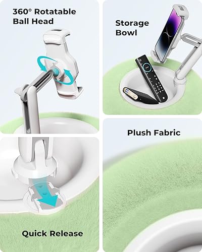 Miniatura 5 de Viozon Almohada con soporte para tablet, compatible con teléfonotableta de 4.7 a 13 pulgadas, iPad, iPhone, Samsung, Google, Kindle, soporte de