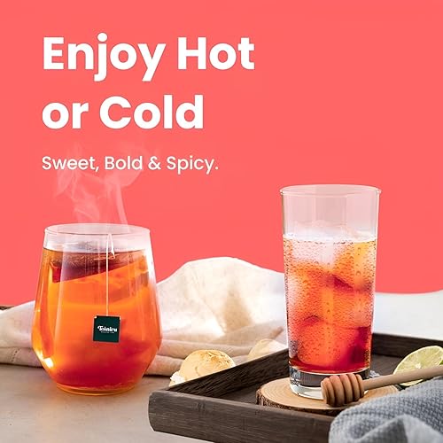 Vista 62 de Teaniru, Paquete surtido de muestras de té, 8 sabores exóticos de bienestar, envueltos individualmente en bolsas de té piramidales, ingredientes