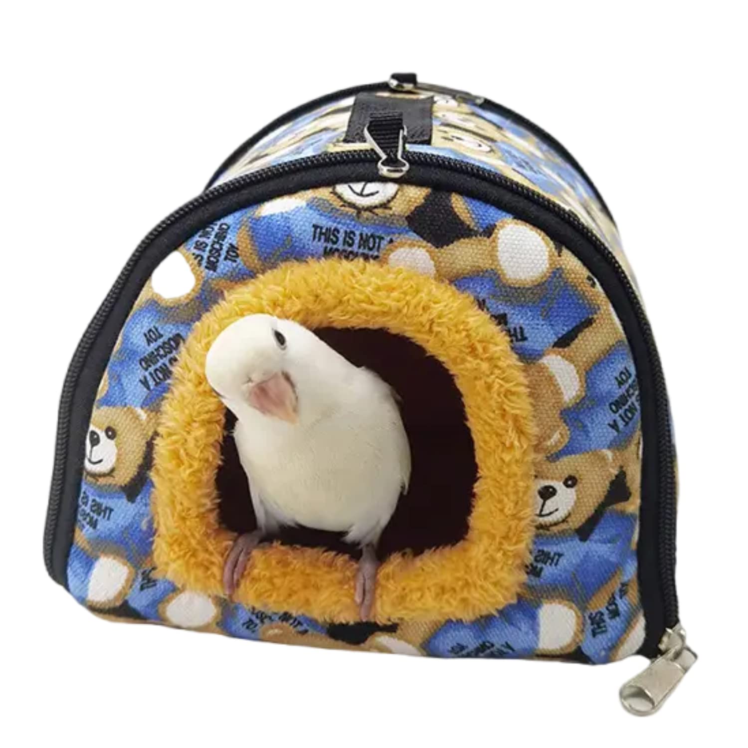 Winter Warm Bird Nest Bird House Bed Hammock Toy for Pet Pet Parrot Parakeet Cockatiel Conure Lovebird Parakeet Nest Bird Hammock (Small,Blue)