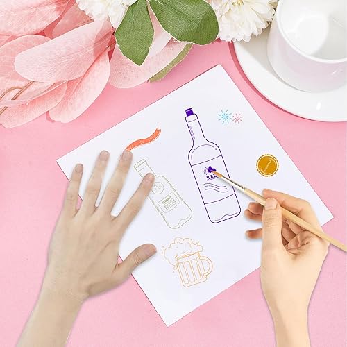 Miniatura 4 de CRASPIRE Botella Sellos de goma transparente Copas de cerveza Cócteles Botellas de vino Cierres Burbujas Saludos Celebremos Transparente Vintage