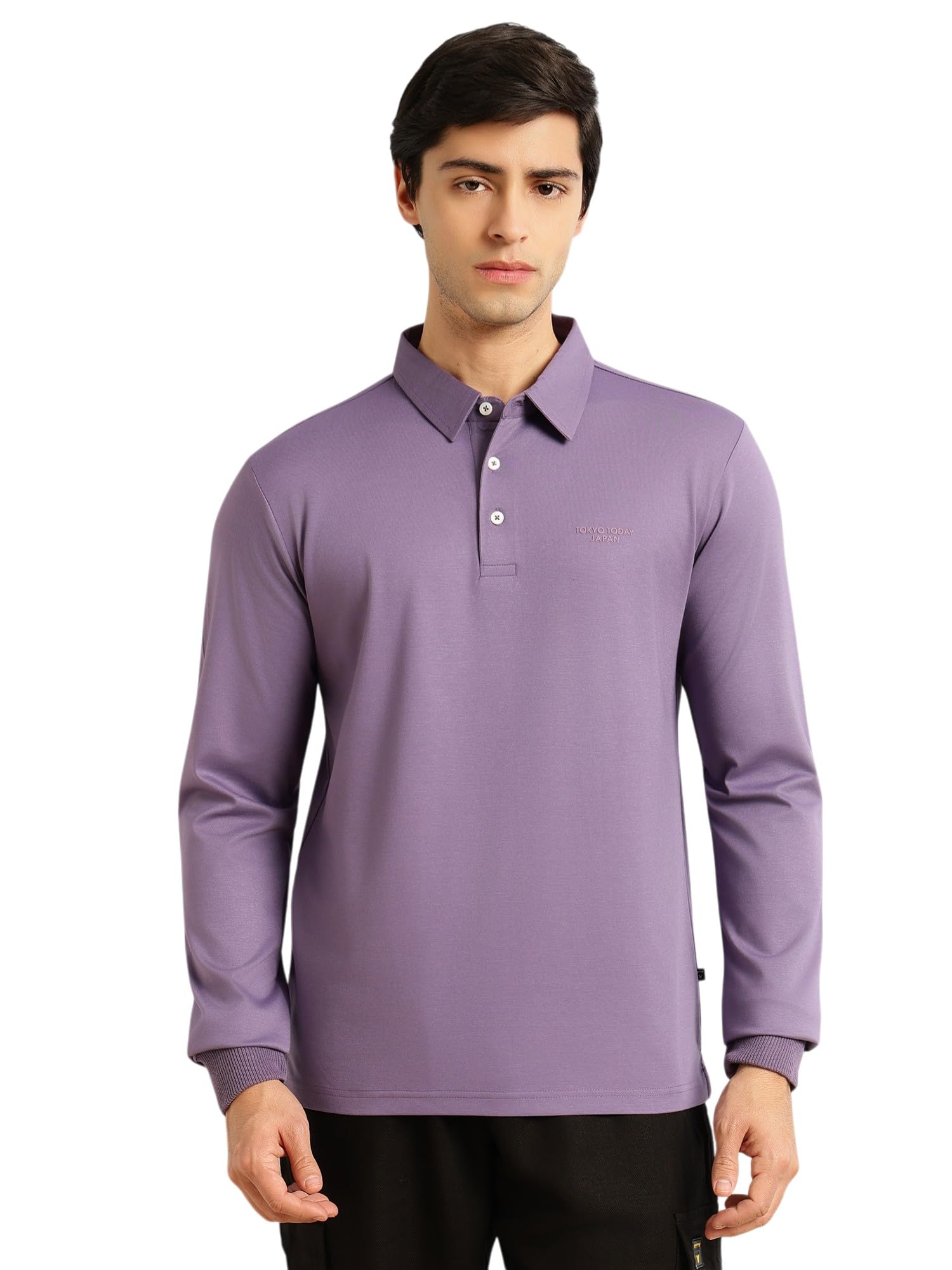 thomas scott Men's Regular Fit Polo Performance T-Shirt | Viscose Rayon Fabric | Solid Knitted Polo Collar | Long Sleeves | Soft, Breathable & Comfortable Casual Wear for Men-picture-28