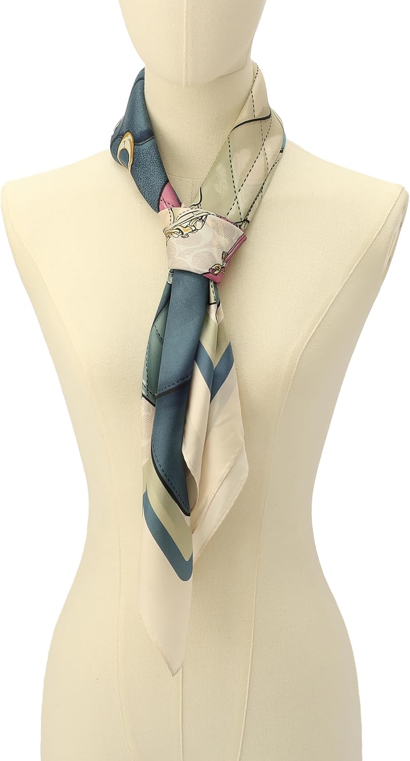 COACH womens Stacked Tabby Printed Silk Square - Image 5