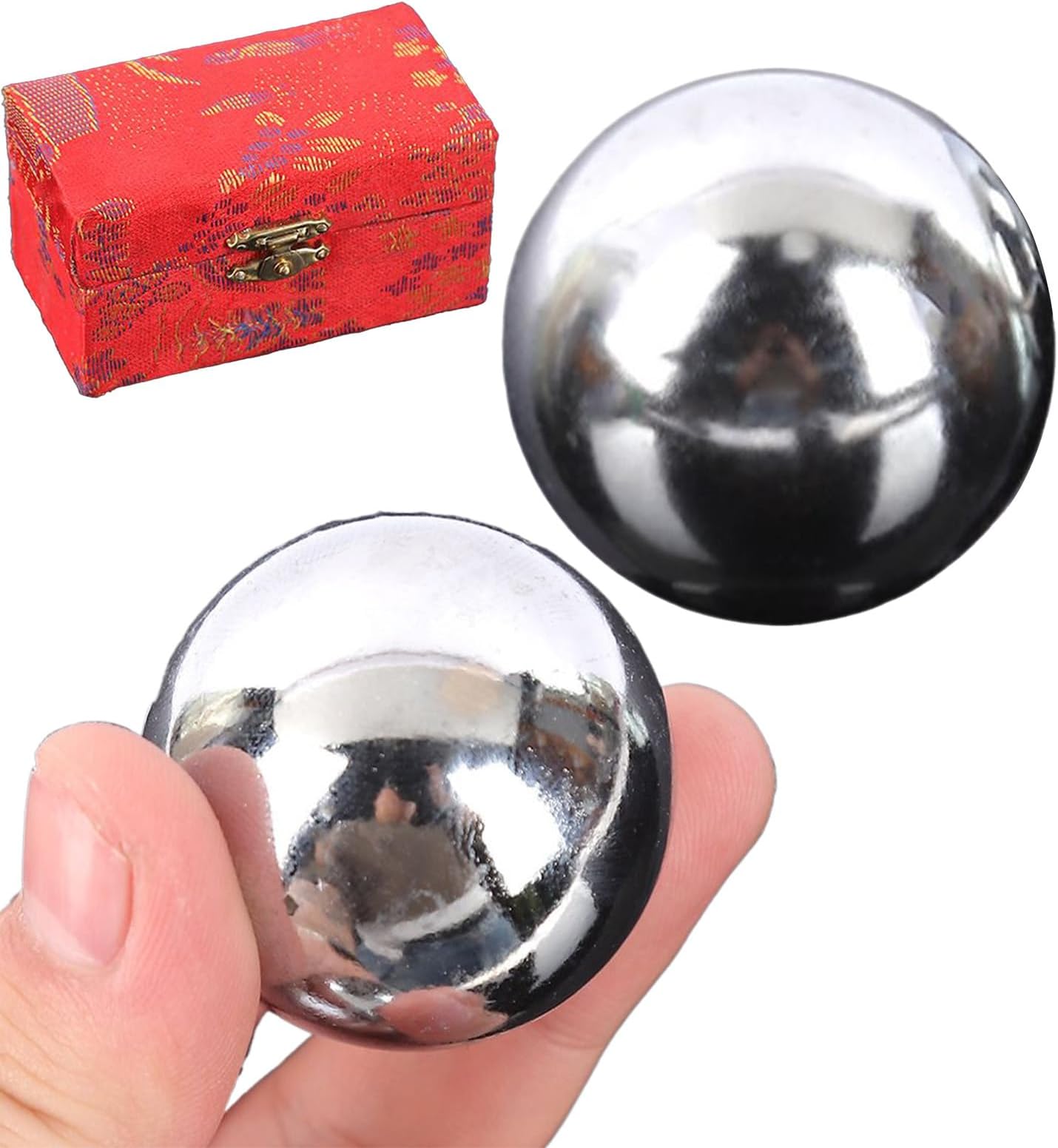 Baoding Balls, 2 Pieces Chinese Finger Exercise Balls Baoding, Exercise and Wellness Tool for Adults | Relaxing Yoga Wellness Health