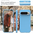 YATWIN Silicone Back Case for Google Pixel 9 Pro XL, Soft-Touch Phone Back Cover for Google Pixel 9 Pro XL - Sky Blue gallery image