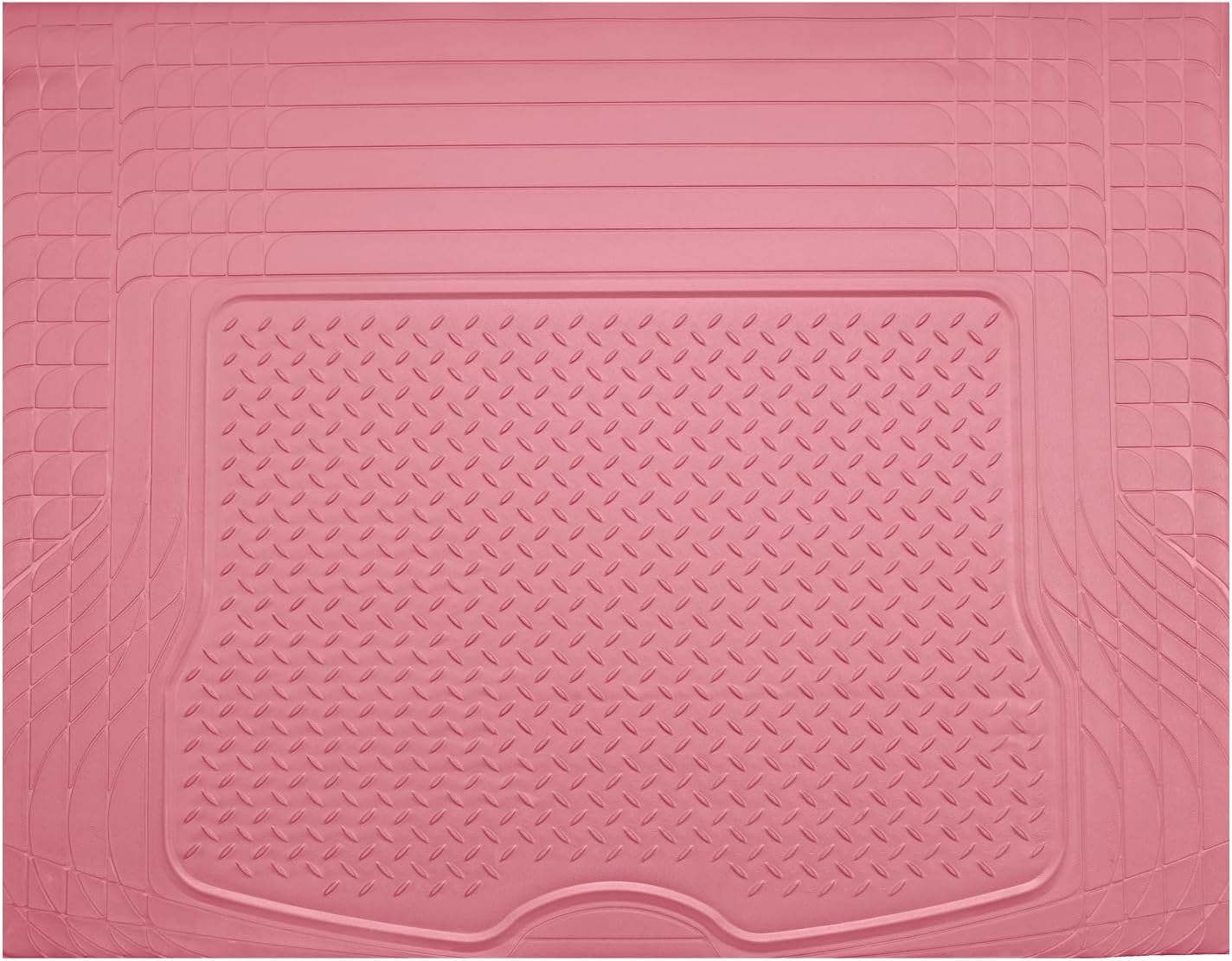 PIC AUTO Heavy Duty Rubber Trunk Cargo Liner Floor Mats, Trimmable to Fit for Car, SUV, Van, and Trucks – All-Weather Protection, Anti-Slip Backing, Easy to Clean, Durable and Long-Lasting(Large,Pink)