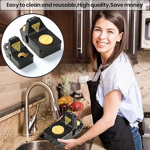 Miniatura 2 de Trampas para ratones, trampa para ratas, rápida y eficazmente, la mejor trampa para ratones actualización 2025 Trampas para ratones reutilizables de