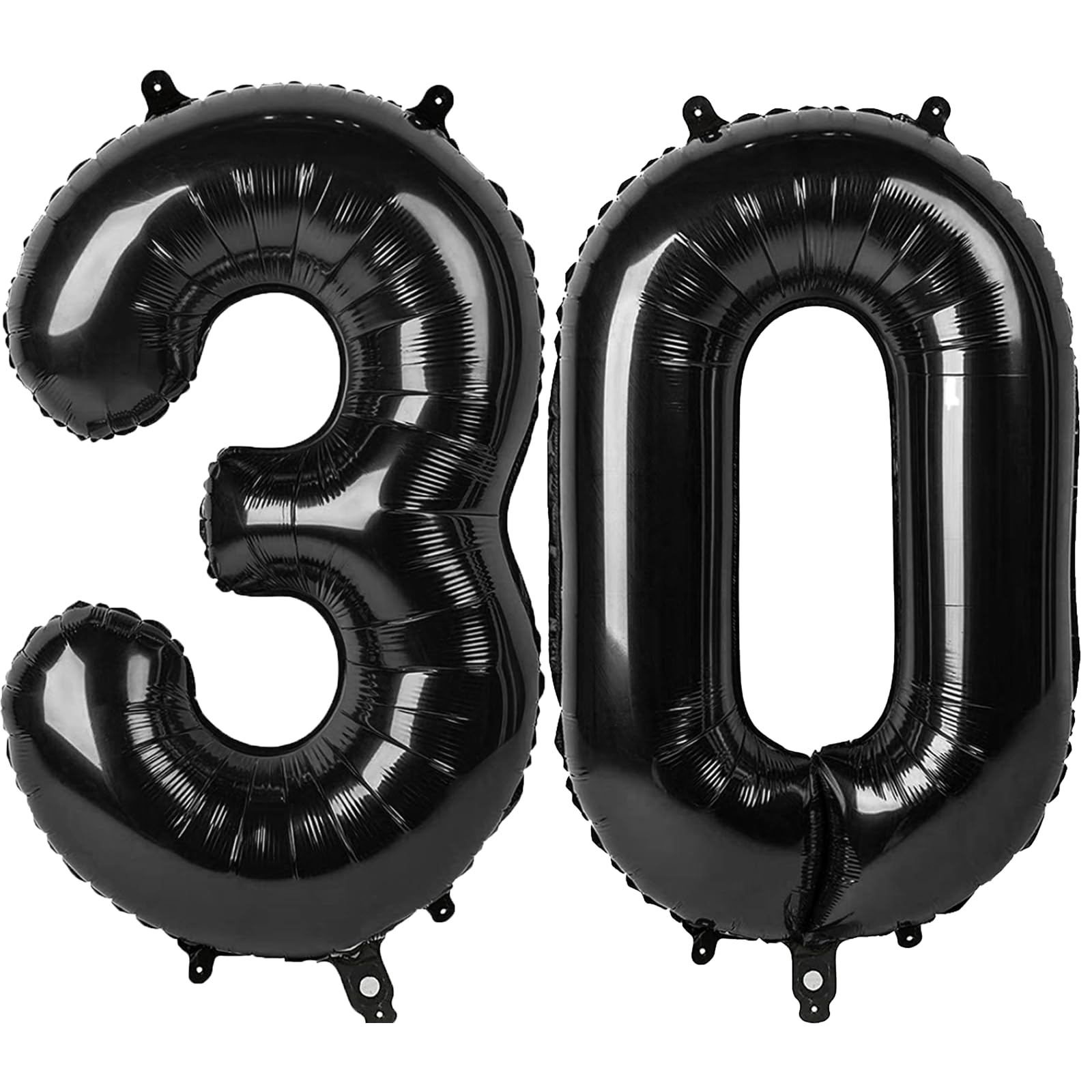 Kelfuoya Black Number 30 Balloon, Jumbo Mylar Foil Helium Balloon for 30th Birthday Party Decorations - main product image