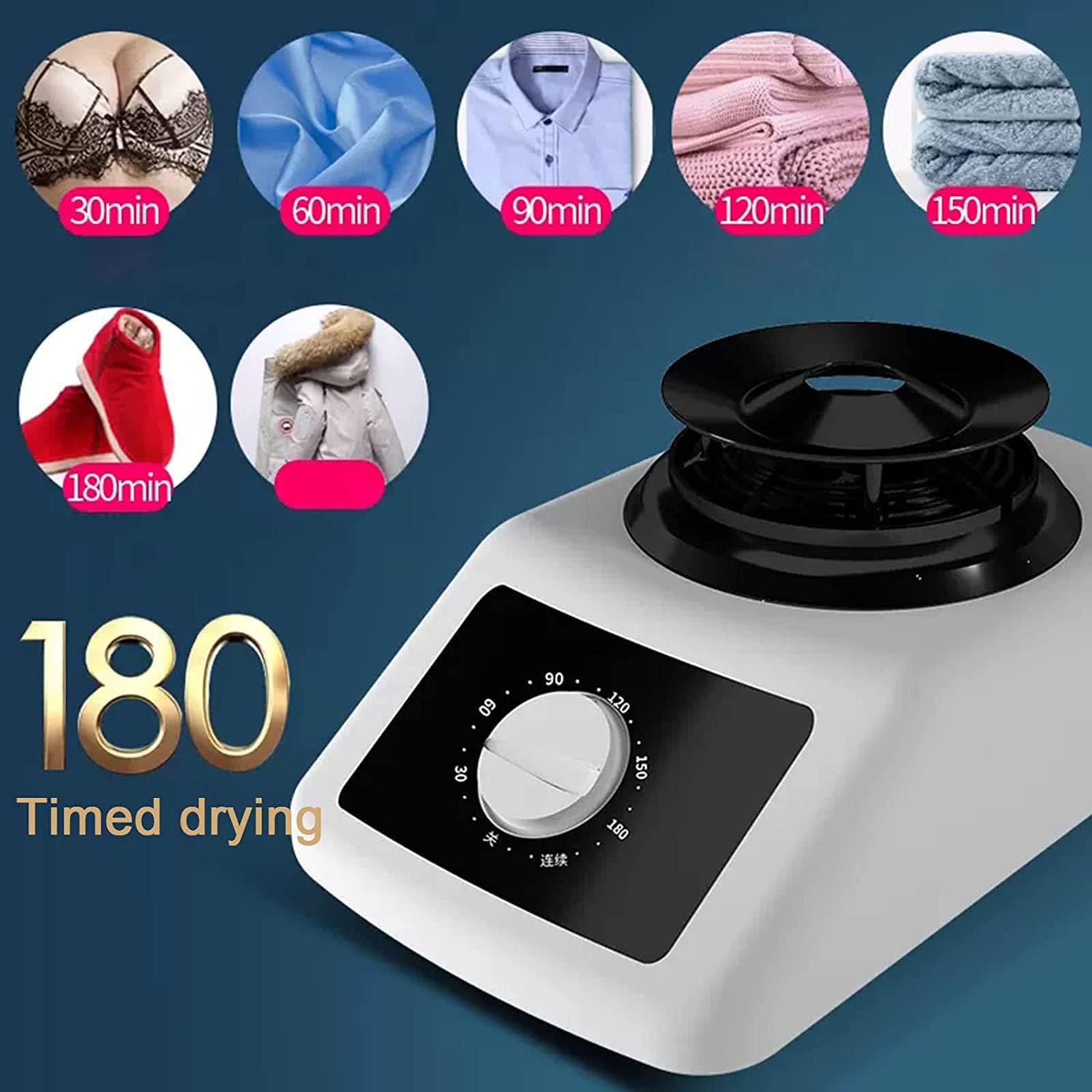 Asciugatrice Portatile Per Vestiti - Appendiabiti Riscaldato Con Telecomando, Pieghevole - Foto 5