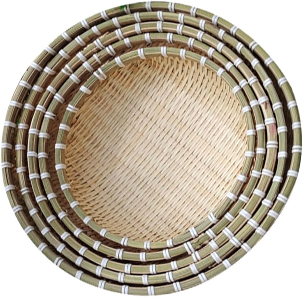 1Set Handmade Bread Basket Storage Baskets for Egg Fruit Organization Design Easy to Clean Chic for Kitchen Dining