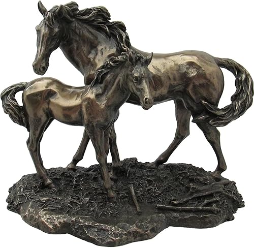 Miniatura 5 de Escultura de bronce, yegua y potro