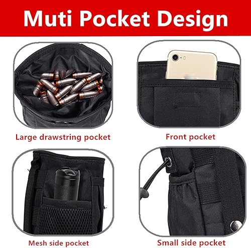 Miniatura 5 de Bolsa de tiza para escalada en roca, bolsas de tiza Bouldering con cinturón de clip rápido y 3 bolsillos, gran equipo para escalada en roca,