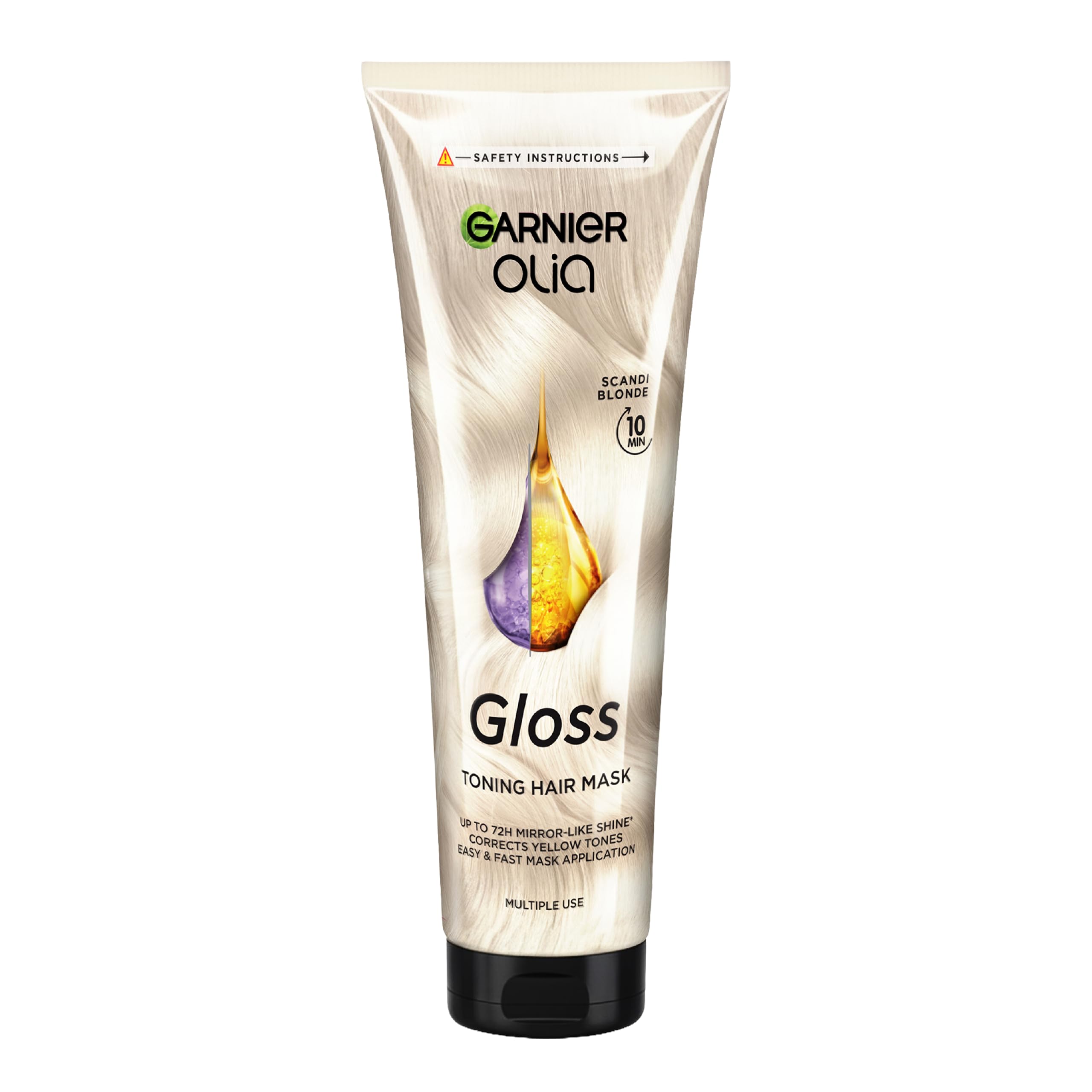 Garnier Olia Gloss 10 Min Tinted Hair Mask, Ultra-Glossy, Scandi Blonde