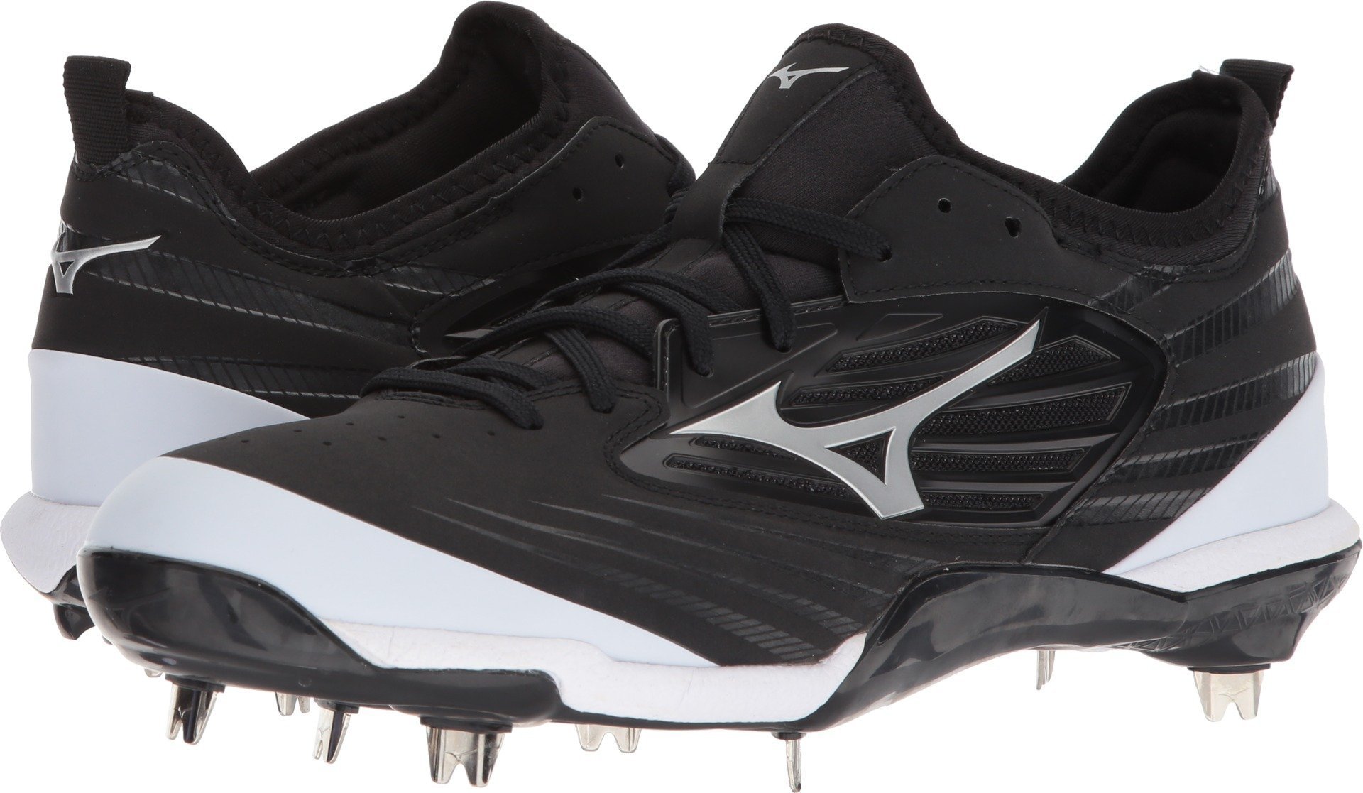 Mizuno Men's Mizuno Epiq Metal Cleat Baseball Shoe, Black/White, 15 D US
