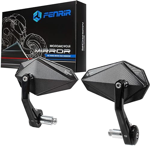 Miniatura 2 de FENRIR Espejo de motocicleta con adaptador para Yamaha MT09 (2014-2020) MT01 MT07 (2014-2024) MT10 MT125 FZ1 FZ6 FZ07 FZ09 FZ10 XSR700 XSR900