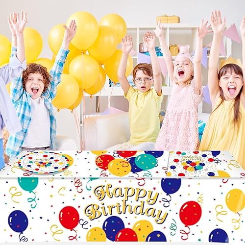 Miniatura 6 de 41 piezas de decoración de fiesta de cumpleaños de margaritas, vajilla de fiesta de margaritas blancas incluye 20 platos, 20 servilletas, 1 mantel