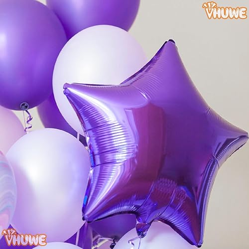 Miniatura 88 de Globos de estrella rosa de 18 pulgadas, 10 unidades de globos metálicos de aluminio de helio de Mylar en forma de estrella rosa caramelo para Globos