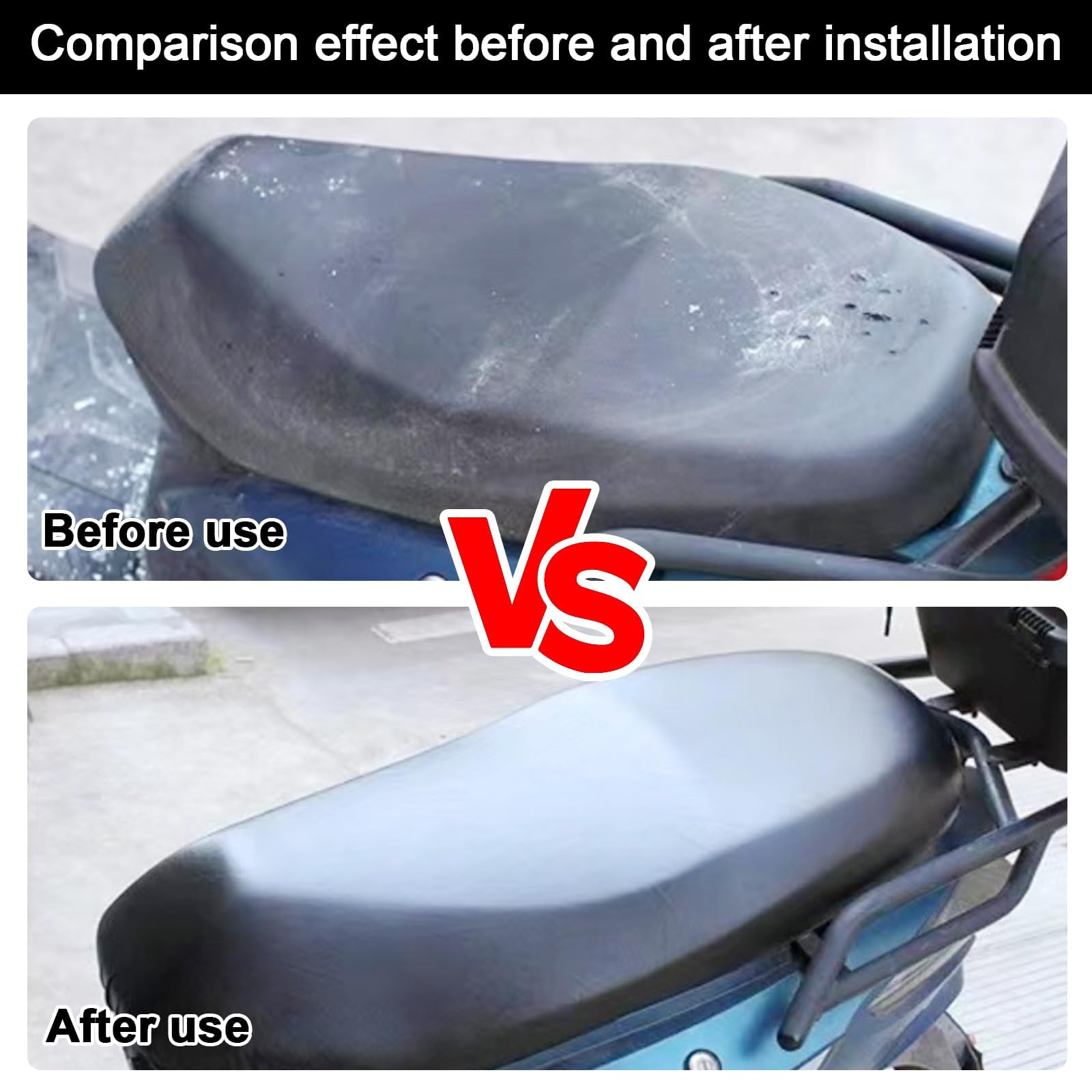 Universeller Wasserdichter Sitzbezug Für Roller & Motorrad – Schwarz, Elastisch