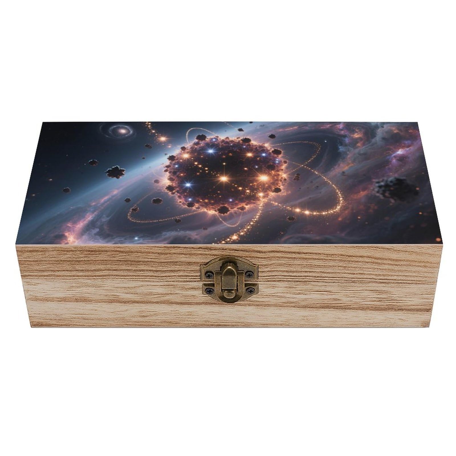Wooden Storage Box with Hinged Lid Decorative Keepsake Boxes Organizer