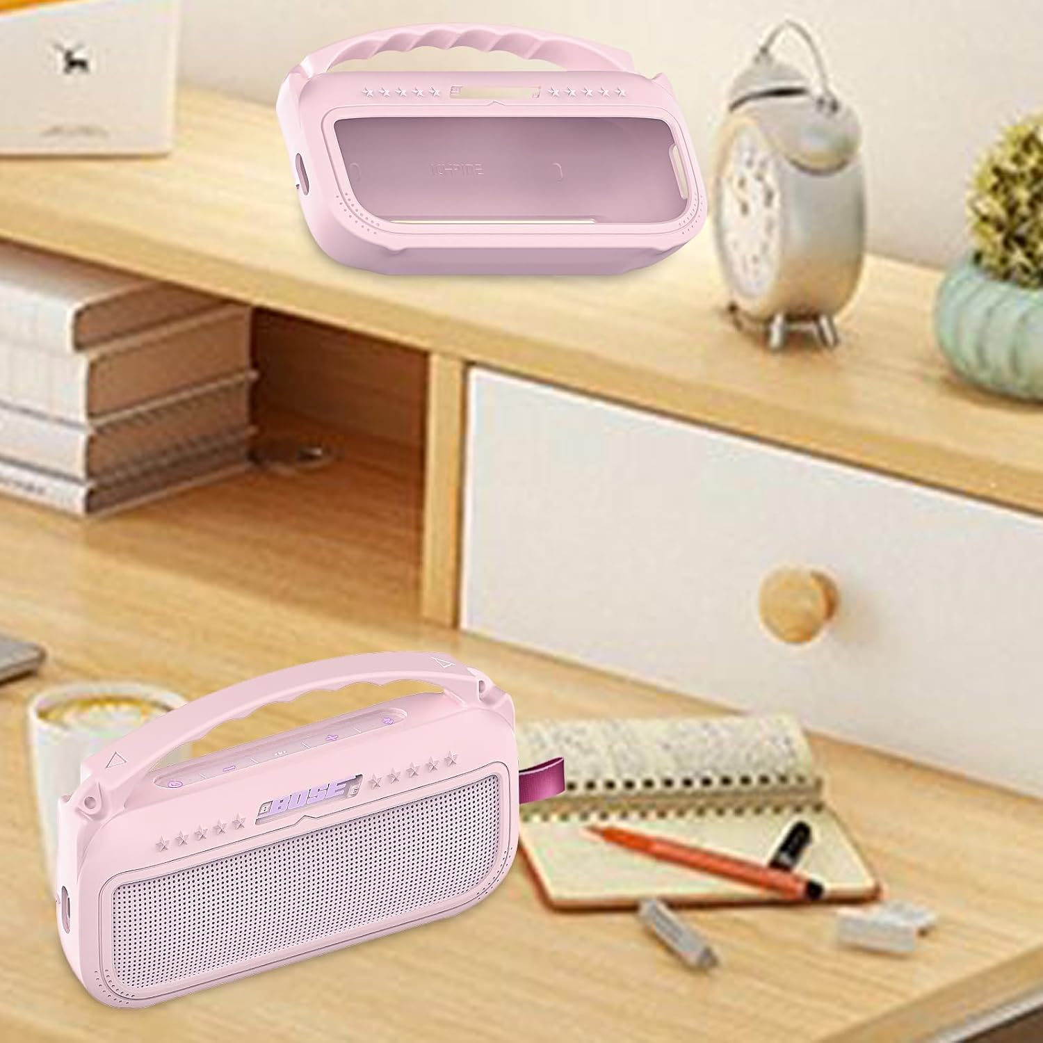 JCHPINE Silicone Cover Case for Bose SoundLink Flex Portable Bluetooth Speaker 2nd Gen, Protective Holder Accessories (Pink) - Image 8