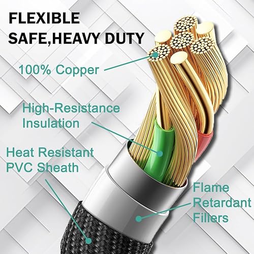 Miniatura 5 de Adaptador de corriente RV de 30 amperios a 50 amperios, 4 polos, 110 V, resistente, NEMA L14-30P, macho a 14-50R hembra, 12 pulgadas de longitud con
