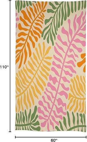 Miniatura 585 de Mantel floral hippie, diseño retro de los años 70, naranja, rosa, azul, floral, bohemio, estampado estético de margaritas, para fiesta, picnic