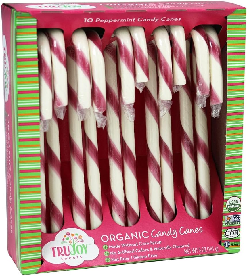 Organic Candy Canes Peppermint - 10 Piece(s)
