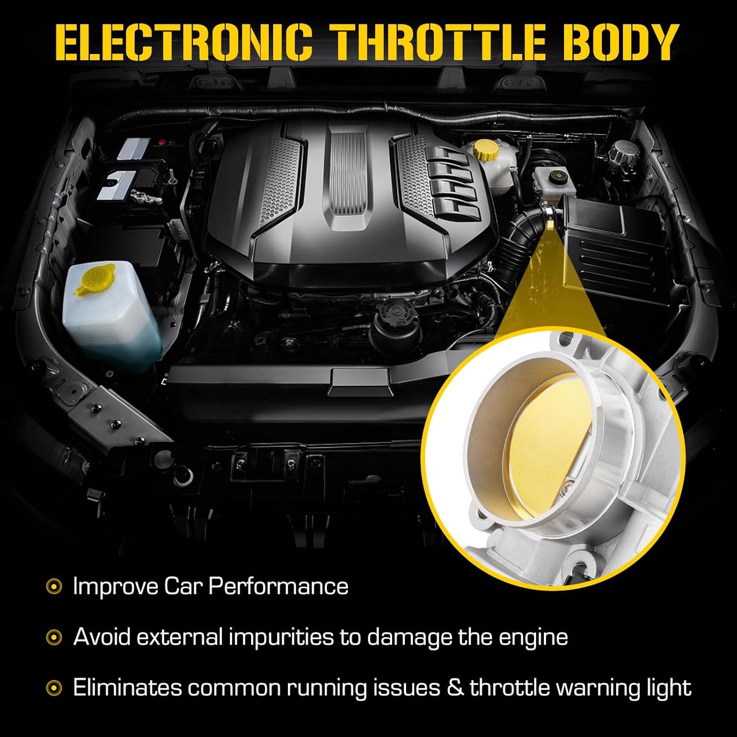 Electric Throttle Body Fit for Buick Envision L4 2.5L 2017-2020, for Lacrosse L4 2.5L 2018-2019 Fit for Cadillac ATS L4 2.5L 2013-2016, Fit for GMC Acadia L4 2.5L 2017-2021 12670839