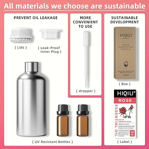 Miniatura 8 de HIQILI Aceite esencial de rosa para difusor, jabón, perfume y fabricación de velas, 16 onzas líquidas