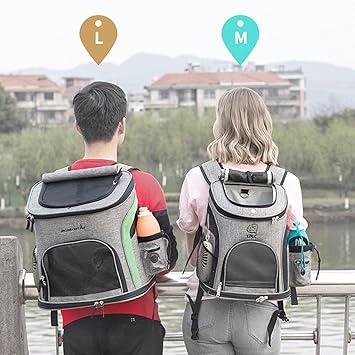 Droppedo Imported Pet Travel Carrier Backpack Cats Dogs Carry Bag for Outdoor Travel Black (64035795DI)