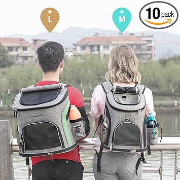 GIANTE Pet Travel Carrier Backpack Cats Dogs Carry Bag for Outdoor Travel Black